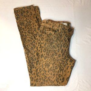 DKNY Leopard Print Skinny Jeans Jegging Stretchy Pants Cotton Spandex Size 2